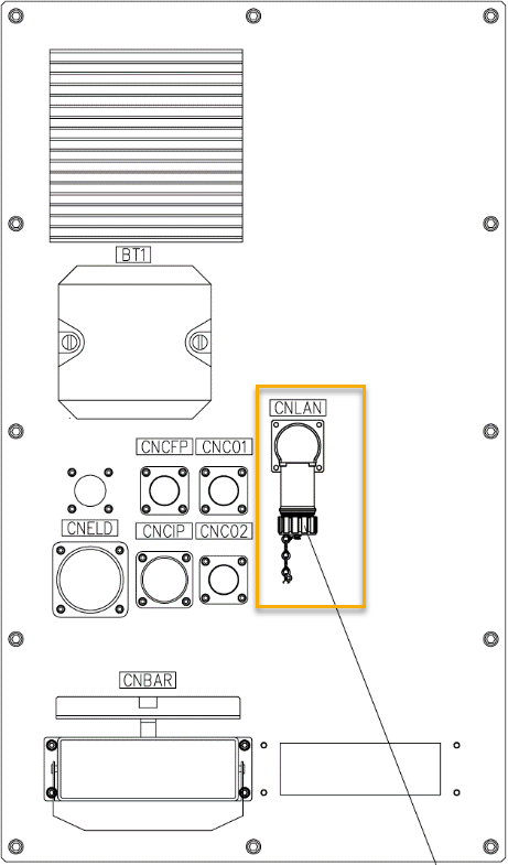 Network cable connector location